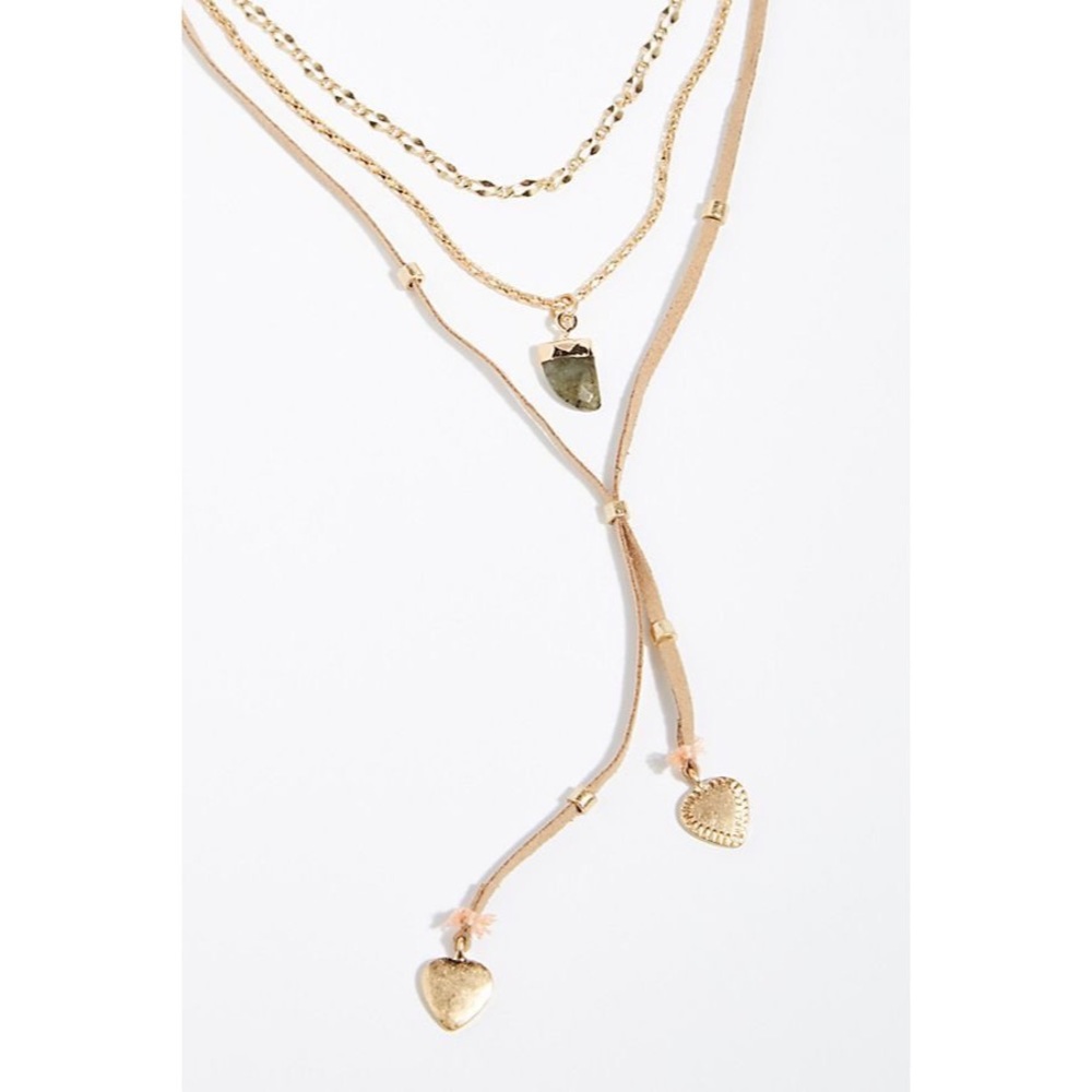 NWT Free People Outlaw Suede Layered Necklace - Picture 6 of 12